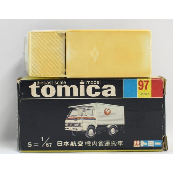 黒箱トミカ97 JAL日本航空フードローダー機内食運搬車 美品 日本製 デッド USED】トミカ 黒箱 97 日本航空 機内食運搬車 1/67 240001006648