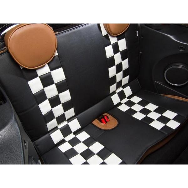 BMCミニ用 ローバーミニ用リアシートセットブラックレザー