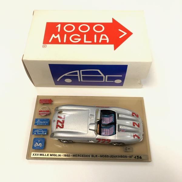 Mercedes-Benz SLR -722 1/43ホワイト COLLEZIONE MILLE MIGLIA 1/43 MERCEDES BENZ SLR No.136 : ミニ