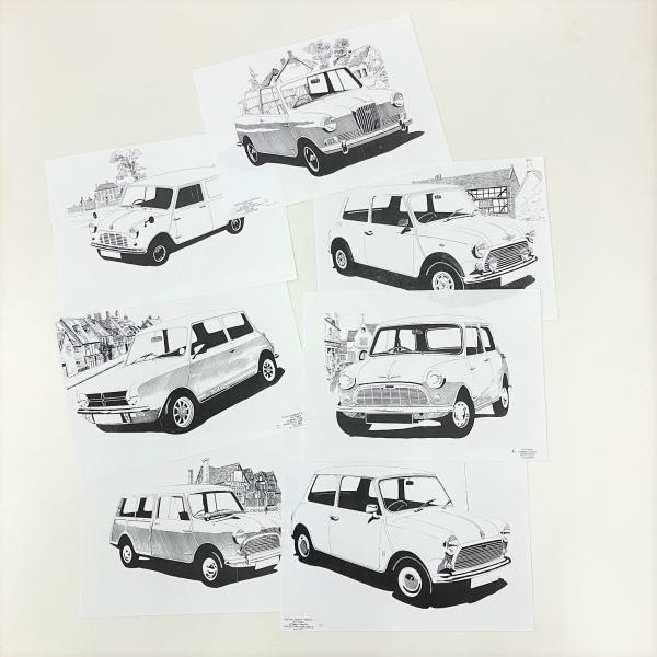 現品　くるま塗り絵　7枚セット