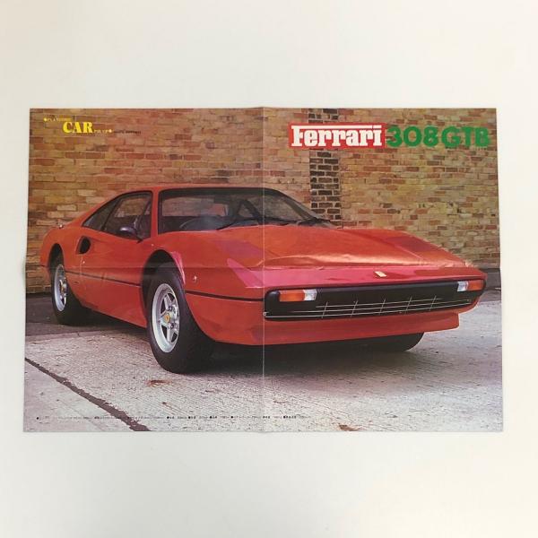 Ferrari 現品 PLAYCOMIC CAR PIN-UP 308 GTB 両面ポスター : ミニ