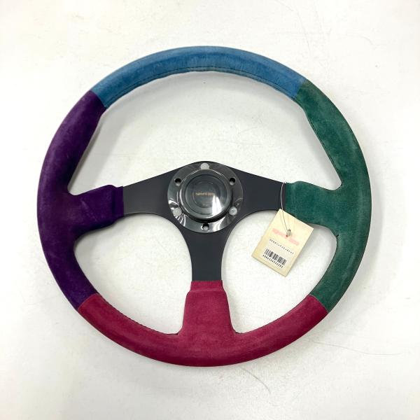 現品 MOMOボス用 sport line バックスキン4カラー ステアリング : ミニ