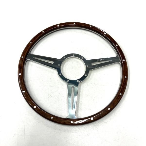 現品 astrali モトリタボス用 ウッドステアリング・フラット 15インチ