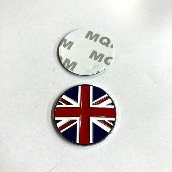 RAC GBプレートユニオンジャックタイプ（レプリカ）/BMC/ミニ／英国車 丸型ユニオンジャック プレート(貼り付けタイプ) : ミニマルヤマ