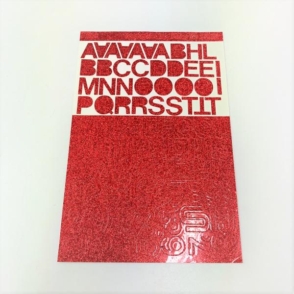 現品 数字＆アルファベット ステッカー レッド : ミニマルヤマ - 通販