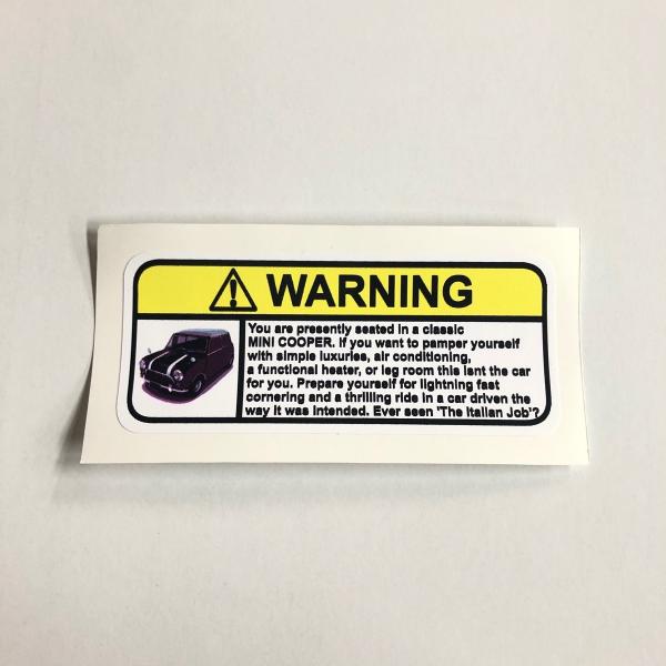 ローバー MINIウォーニングステッカー : ミニマルヤマ - 通販