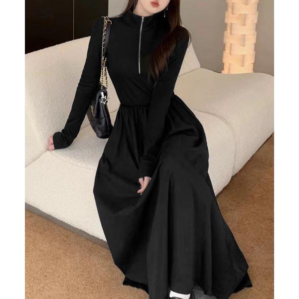 上身頃素材：ポリエステル60%+綿40％下身頃素材：ポリエステル100%カラー：ブラックサイズ：ワンサイズ総丈:約126cm 肩幅:約35cm 袖丈:約60cm ゆき:約77.5cm 身幅:約38cm 胸囲:約76-120cm ウエスト(ゴ...