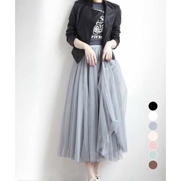 素材：ポリエステル100％カラー：ブラック/ホワイト/グレー/ベージュ/ピンク/ミント/ブラウンサイズ：S/M/L[S]スカート丈:約75cm 裏地丈:約65cm ウエスト:約55-95cm ヒップ:約118cm[M]スカート丈:約85cm...