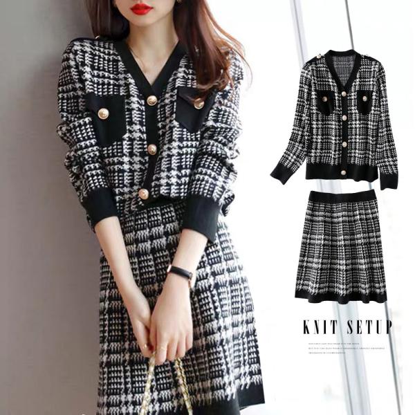 【即完売再販無し】入手困難ベリンダ千鳥柄セットアップ 千鳥柄セットアップ 0000482 – Silly