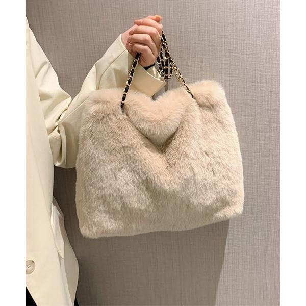 miniministore（ミニミニストア） ファーバッグ 大容量 チェーンバッグ