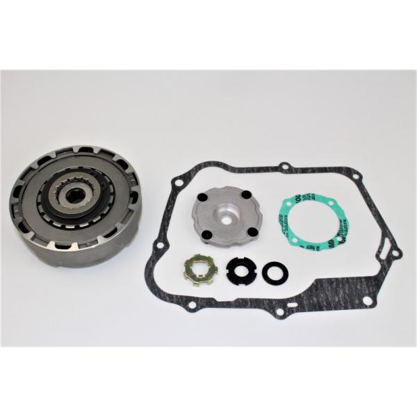 ■特長プライマリードライブ・ドリブンギアを交換せずそのまま使用するため、1時減速比は変わりません。ノーマルの遠心クラッチで滑ってしまうパワーでも確実に駆動力を伝達します。パワーアップさせた遠心クラッチ車に最適な強化型遠心クラッチKITです。...