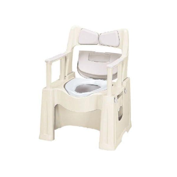 安寿ポータブルトイレIX（スライド式背もたれ調節）533-140 ＜アロン