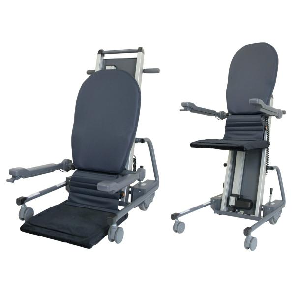 スムーズな移動性と超低床タイプの独立宣言。走行性に優れたキャスターでラクラク移動！床からの高さは移乗しやすい1.5cm。58cmの大きなストローク。場所を選ばず昇降できるバッテリー仕様。サイズ／幅58.5×奥行80×高さ98cm、座面：幅3...