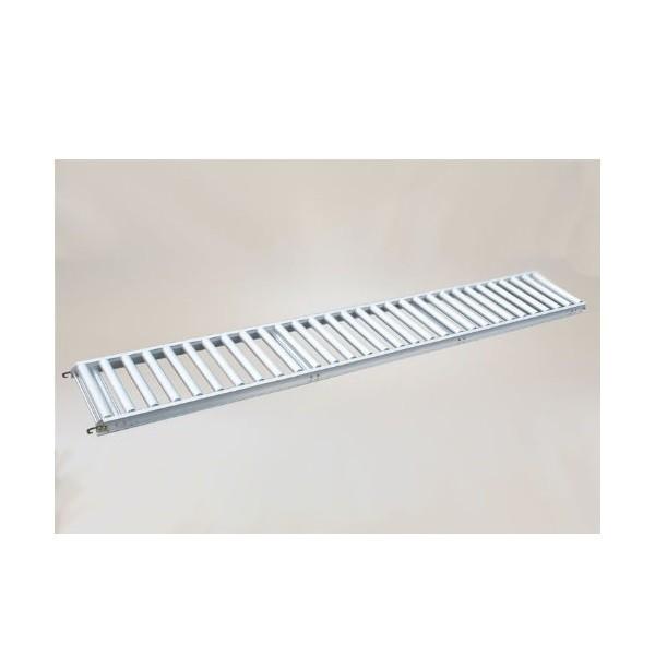 アルミ製ローラーコンベヤ　ローラー径45mmと太いので動きがスムーズです。 ローラー一本当たりの耐荷重は30kg(無衝撃状態）同じローラー幅なら連結することができます。 ※注意事項※こちらの商品は法人様・店舗様向けとなっております。必ずお届...