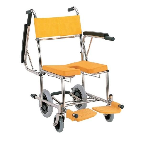 kawamuraサイクル 入浴用車椅子 イエロー　【A-107】 kawamuraサイクル 入浴用車椅子 イエロー 【A-107】