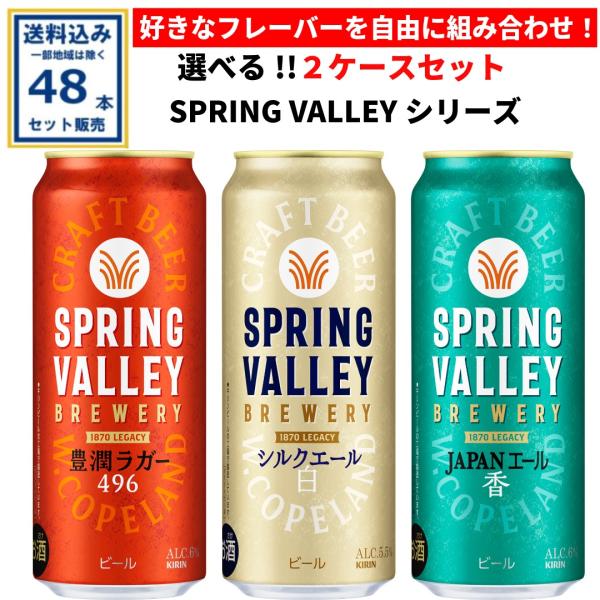 キリン SPRING VALLEY 豊潤 500ml×24本×2ケース (48本 SPRING VALLEY キリン BREWERY シリーズ 選べる2ケースセット 500ml×24