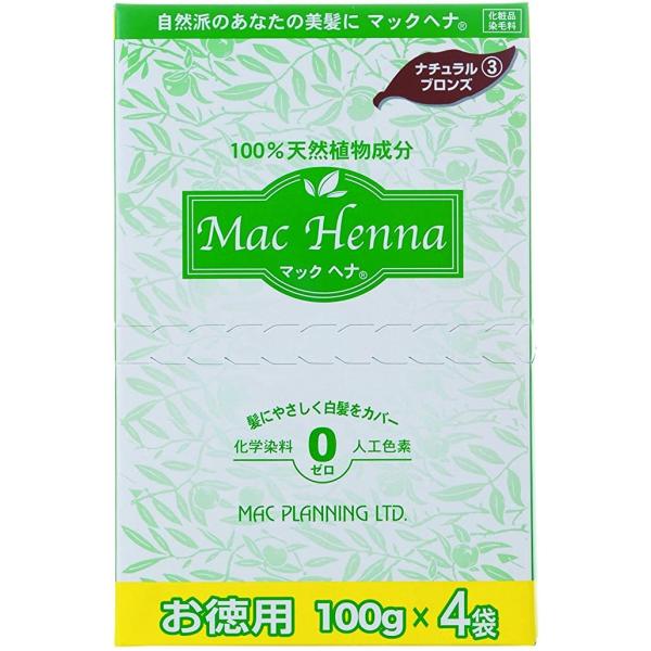 他サイト： マックヘナ お徳用 ナチュラルブロンズ400g ヘナ白髪用カラーの商品画像