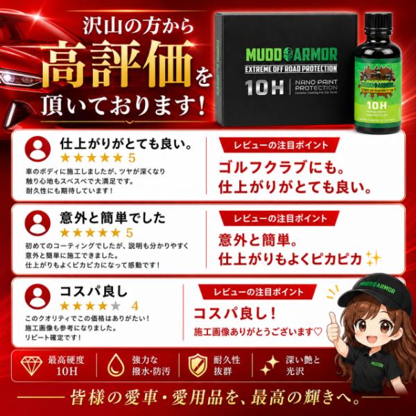 ��e�� 10H�K���X�R�[�e�B���O�� �� ���� ������ ���o ���� �ی� �ŋ��R�X�p �d�x10h �ϔM �v���d�l ���i�摜2