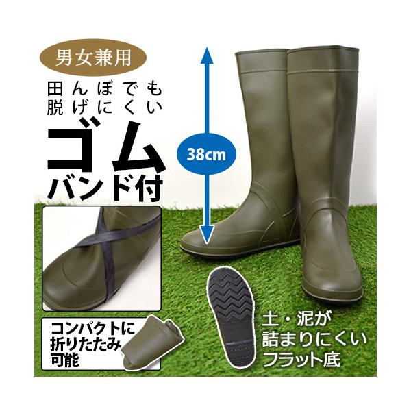 商品名「ノーカーズNokeres」は畑仕事や農作業用に作られた作業長靴です。長靴を携帯出来るようおりたたみ可能なコンパクトブーツ。フラットなロール底で畝を崩しにくく、土の上を歩きやすくなっています。足にフィットするデザインで付属のゴムバンド...