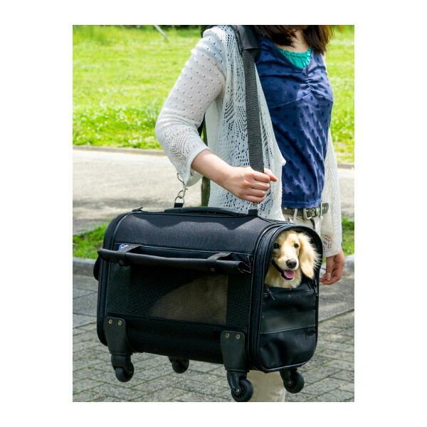 ペットキャリー Oft キャスター キャリーバッグ New ｍサイズ 小型犬 中型犬 カート リュック ペット用品 犬用品 超小型犬 みんな笑顔 通販 Yahoo ショッピング