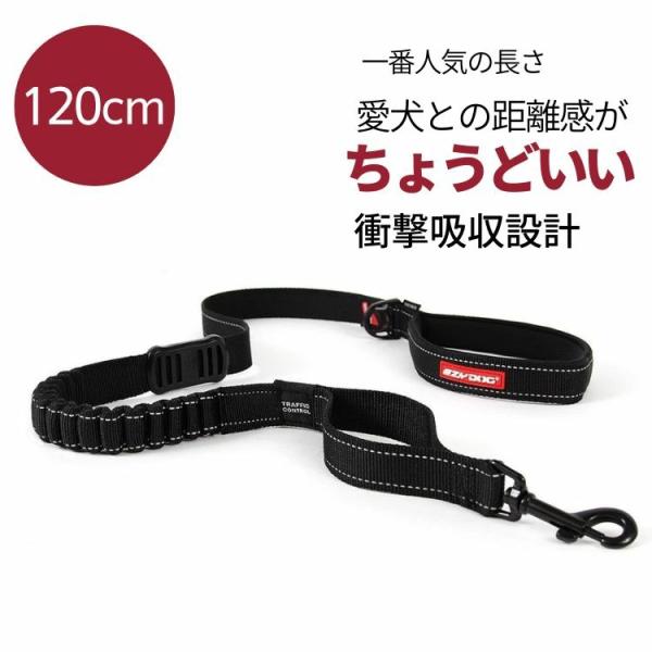 EZYDOG ゼロショックリード 120cm 犬 リード 小型犬〜中型犬・ 大型犬まで イージードッグ 丈夫 リード 散歩 引っ張り  伸縮 安全 衝撃吸収 軽量