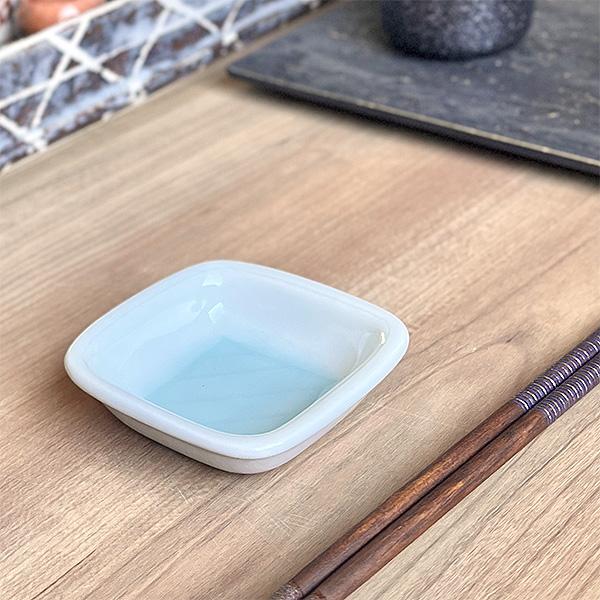 青白磁 正角千代久 和食器 刺身用千代久 業務用 約8.6cm 在庫処分品