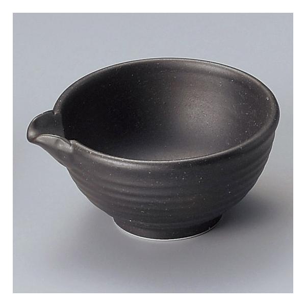 備前風片口中鉢 和食器 小鉢（大） 黒茶色系 業務用 約13cm 和食 和風