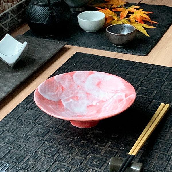 赤彩花16cm平鉢 和食器 刺身鉢・向付 業務用 約16cm 中鉢 刺身 刺身皿