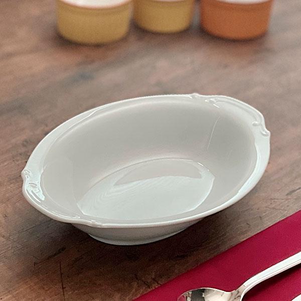 白玉渕 耳付10吋ベーカー 白い器 洋食器 楕円・変形ボール(M 白玉渕 耳付10吋ベーカー 白い器 洋食器 楕円・変形ボール(M
