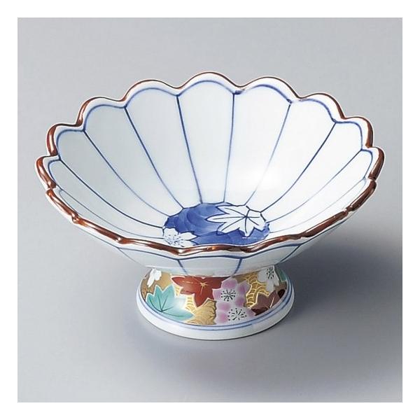 和食器　高台盛り　4枚セット 菊割春秋高台4.3鉢 和食器 高台小鉢 業務用 約13cm 和食 和風 料亭