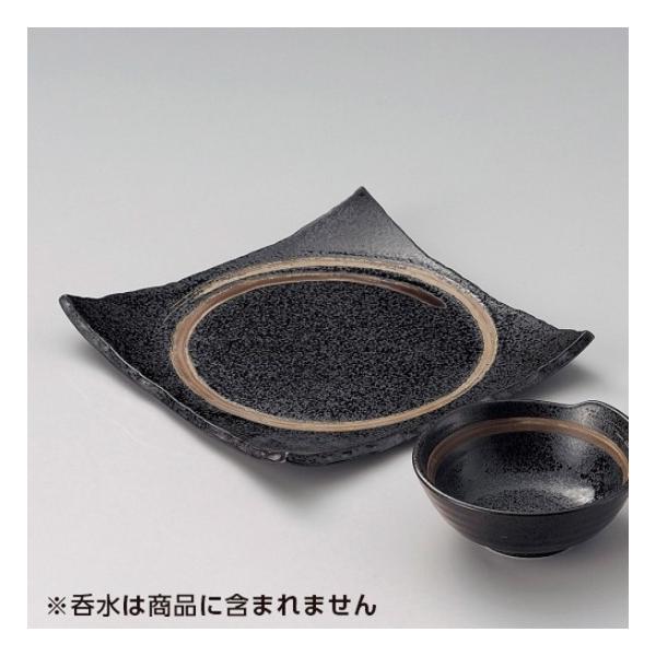 黒い四角皿 20枚セット　和食器　業務 わ角天皿 黒 和食器 天皿 業務用 約21.3cm 和食 和風 天ぷら うどん屋