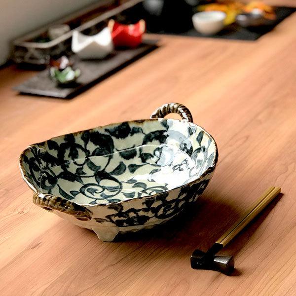 たこ唐草 大鉢 江戸中期 BLOOM（アクセサリー） 美濃焼和食器 タコ唐草 三つ足大鉢