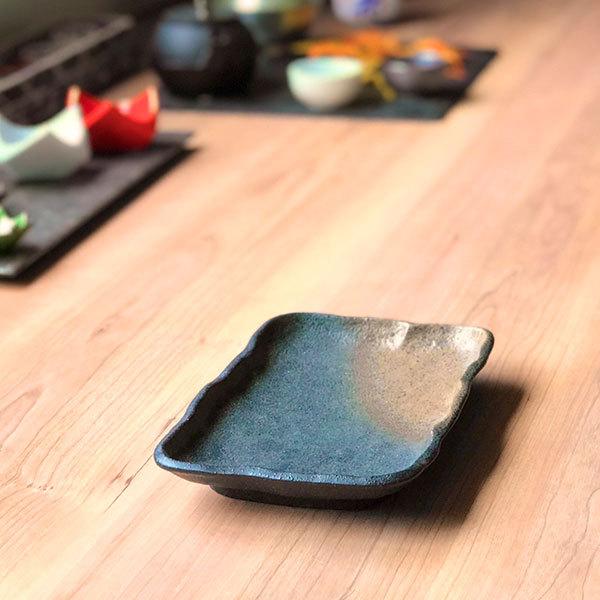 和食器 黒備前吹き民窯21㎝ 変形鉢３枚＆ 訳あり長皿５枚 imgrc0085963487.jpg