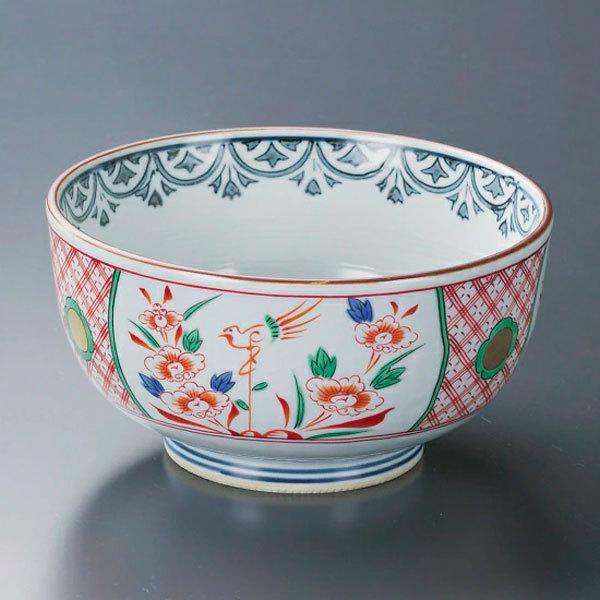 赤絵万暦夏目形4.5丼 和食器 小丼・多用碗 業務用 約13.7cm 和食 和風