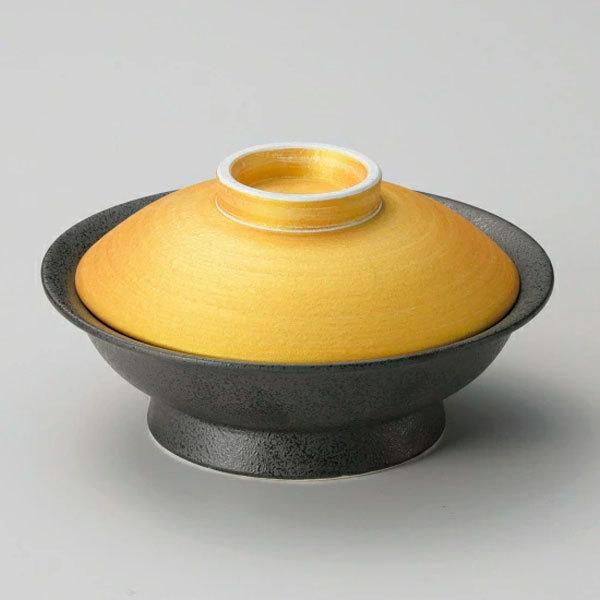 金彩黒油滴平蓋向 和食器 蓋向・円菓子碗 業務用 約17.1cm 和食 和風