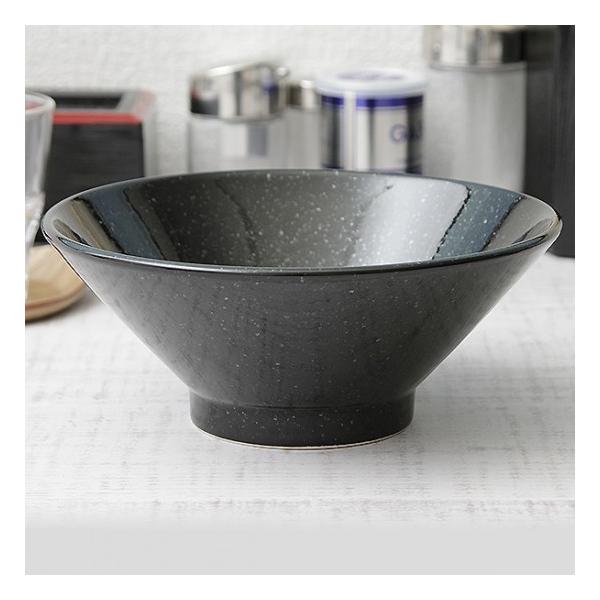 6.5寸切立高台丼 黒御影 中華食器 ラーメン丼 業務用 らーめん丼