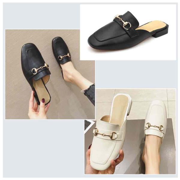 ローファー レディース ビット付きレザーサンダル 本革 おしゃれ 幅広