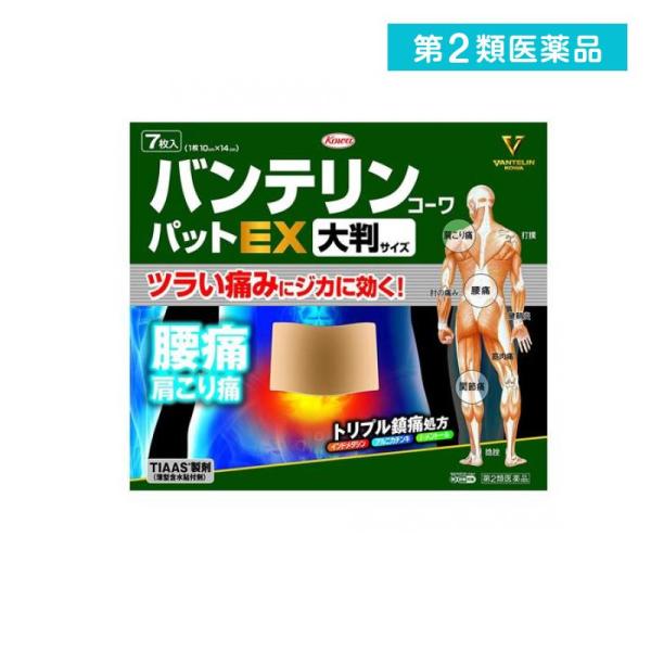 第２類医薬品 バンテリンコーワパットEX 大判サイズ(10×14cm) 7枚 (1個)