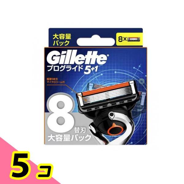 Gillette プログライド 5+1 替え刃 8個入　２枚セット Gillette ジレット プログライド5+1 マニュアル 替刃 8個入 5個セット