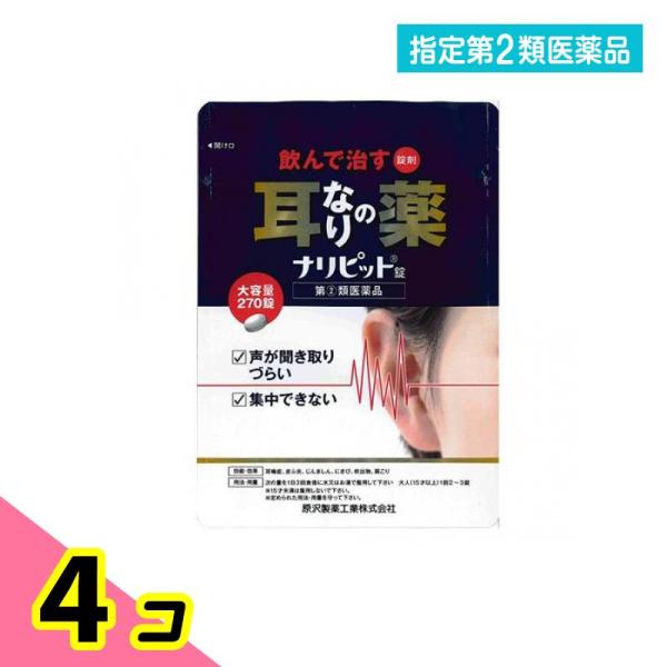 使用期限は6カ月以上先のものを送ります。ナリピット錠は，気になる耳なり，肩こりを改善する内服薬です。有効成分ニコチン酸アミド，パパベリン塩酸塩が，血行を改善し，ビタミンB群が加齢とともに衰えた神経の調子を整え，耳なり，肩こりを改善します。