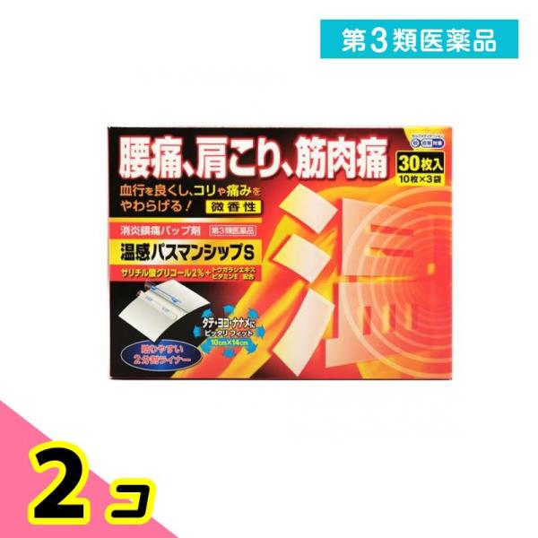 第３類医薬品 温感パスマンシップS 10×14cm 30枚 2個セット