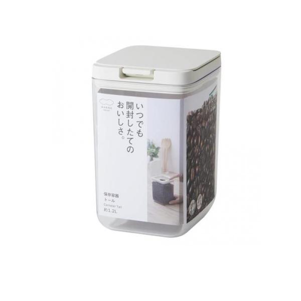 他サイト： マーナ グッドロックコンテナ 保存容器 トール ホワイト 1.2L (K763W) (1個)の商品画像