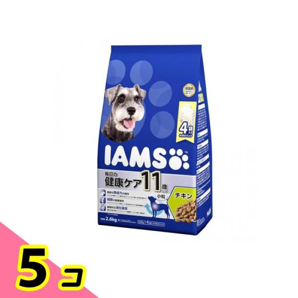 マース アイムス(IAMS) ドッグフード 11歳以上用 毎日の健康ケア チキン小粒 2.6kg ×5個