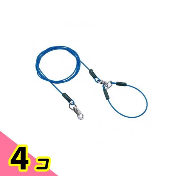 ペティオ タフギア ロングワイヤーチェーンプラス 4.5mm 大型犬用 317cm (ブルー) 4個セット