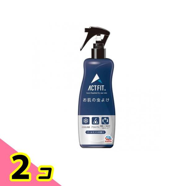 ●アース製薬 はだまも ACT FIT（アクトフィット）ミスト●防除用医薬部外品●ひんやり爽快な使い心地のお肌の虫よけ剤。●朝使って夜まで1日虫からしっかりまもる。メントール配合でクールな使用感。汗に強く、アクティブシーンにピッタリな虫除け...