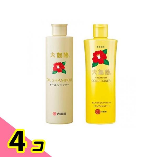 大島椿 オイルシャンプー 300mL＆プレミアム コンディショナー 300mL 4