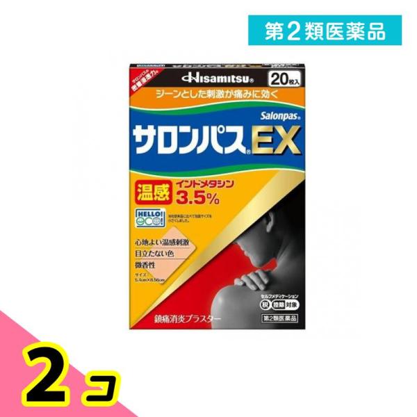 第２類医薬品 サロンパスEX温感 20枚入 2個セット