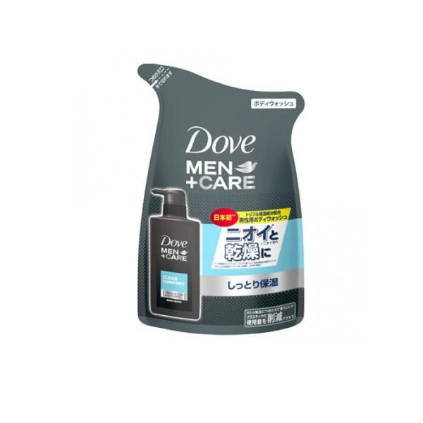 他サイト： 2980円以上で注文可能  Dove Men+Care ダヴメン+ケア ボディウォッシュ クリーンコンフォート 詰め替え用 320mL (1個)の商品画像