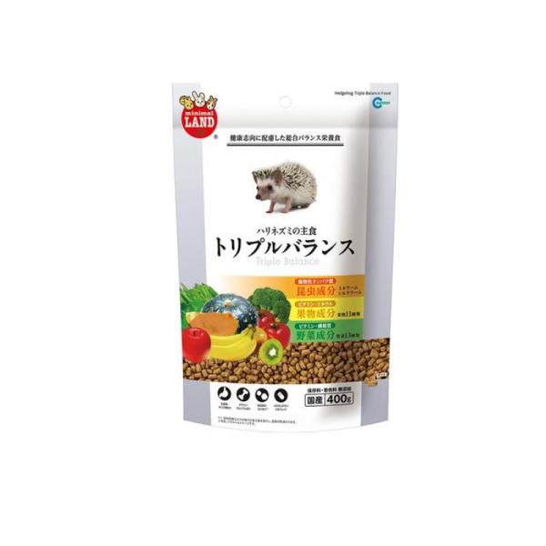 他サイト： 2980円以上で注文可能  ミニマルランド ハリネズミの主食 トリプルバランス 400g (1個)の商品画像