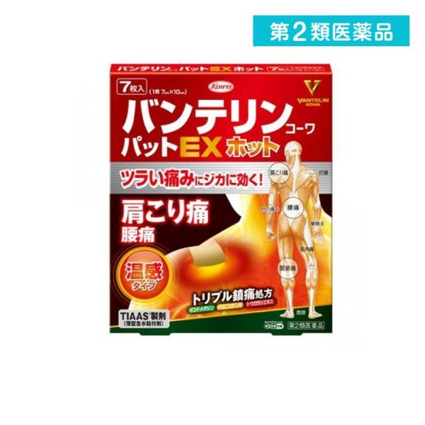2980円以上で注文可能  第２類医薬品 バンテリンコーワパットEXホット (7×10cm) 7枚 (1個)